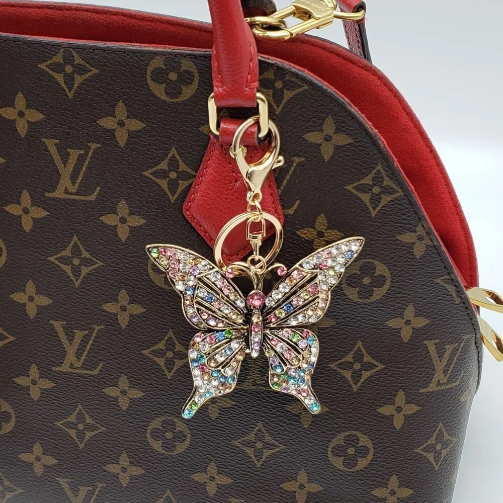 Louis Vuitton Gold Lock 🔒 Authentic LV Key + Unbranded Butterfly Bag Charm